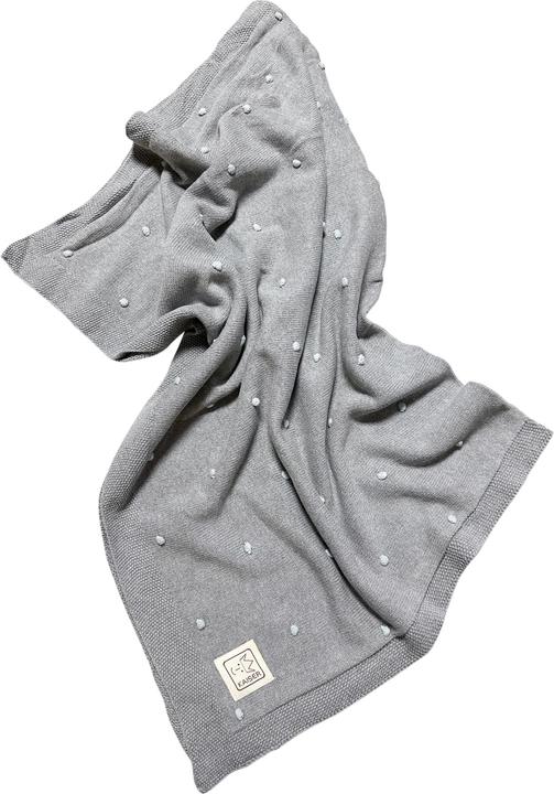 Immagine prodotto Kaiser Baby Coperta per neonati Nodi grigio/nodi azzurro 80 x 100 cm (80 x 100 cm)