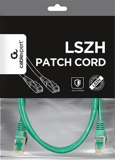 Produktbild Cablexpert PP6A-LSZHCU-G-1M (S/FTP, CAT6a, 1 m)