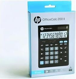 Produktbild HP OfficeCalc 200 II Tischrechner schwarz (Batteriebetrieb, Solarenergie)