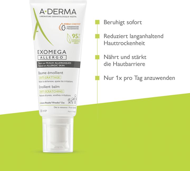 Image du produit A-Derma EXOMEGA ALLERGO Baume baume (Crème pour le corps, 200 ml)