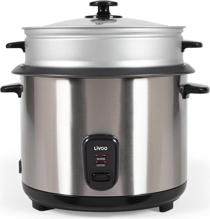 Actual product image Livoo Stainless steel rice cooker and steamer