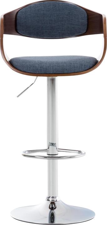 Actual product image CLP Barstool Kingston Fabric, walnut/blue