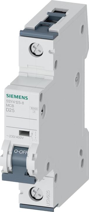 Produktbild Siemens MCB 1 Pole Type D 10kA 25A 230/400V