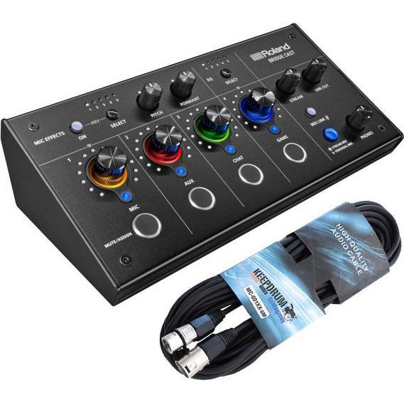 Roland Bridge Cast Dual Bus Gaming Mixer mit Kabel (Studio- und Livemixer), Mischpult