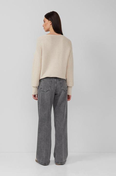 Produktbild s.Oliver Strickpullover Strukturierter Strickpullover im Relaxed Fit mit Rippbündchen (46)