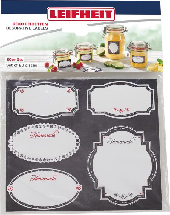 Produktbild Leifheit Deko-Etiketten Schwarz und Weiss