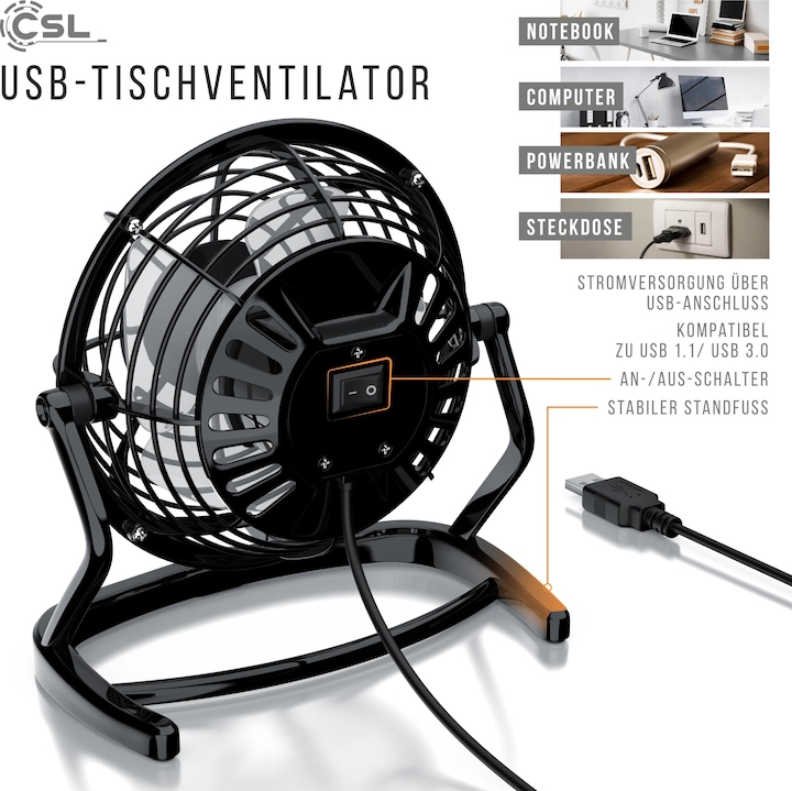 Image du produit CSL Mini ventilateur USB (40 dB)