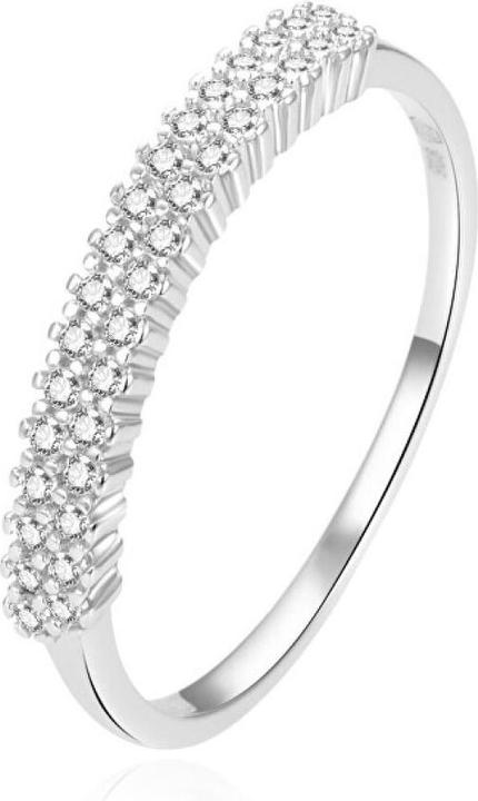 Produktbild Beneto Beautiful silver ring with clear zircons AGG408 - Circuit: 60 mm (L) (60, 925 Silber)
