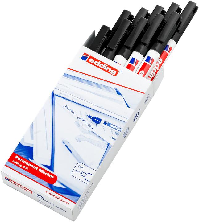Produktbild Edding Permanent Marker 400 (Schwarz, 1 mm, 10 x)