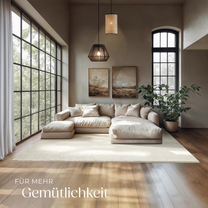 Produktbild tectake Kurzflorteppich Soft Zone (200 x 290 cm)