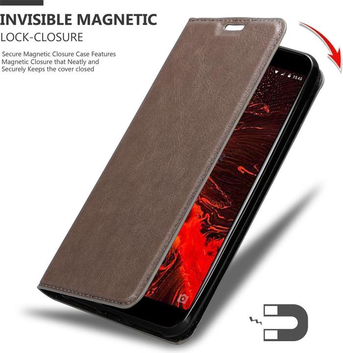 Actual product image Cadorabo Book Invisible Magnet Cover (Lenovo S5 (2018))