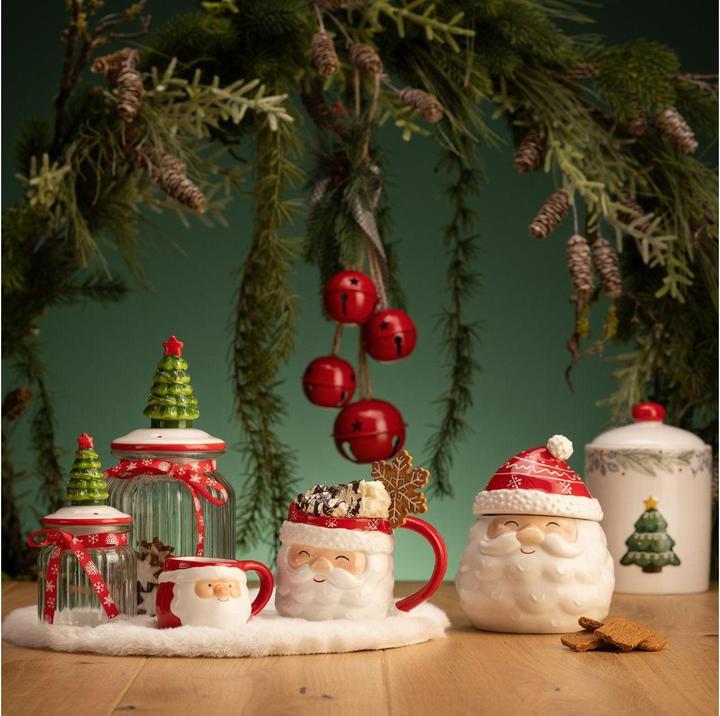 Actual product image G. Wurm Mug Father Christmas 3D decor ceramic red (W/H/D) 400ml (400 ml, 6 x)