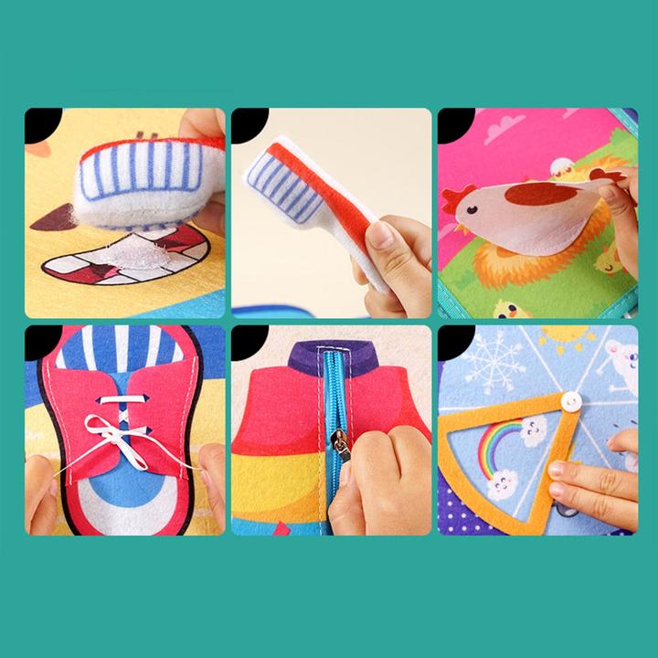 Produktbild Activity Board Stabiles Stillebuch für Kleinkinder: Tiersticker, reissfest, frühes Lernen, Alter 0-3 Jahre