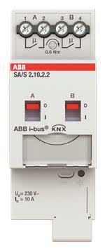 Actual product image ABB Switch actuator 2gang, 10A, REG SA/S2.10.2.2 (Switch actuator)