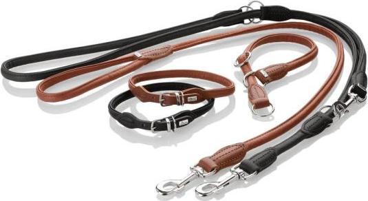 Hunter Halsband Round & Soft Canadian Up für Hunde Cognac S