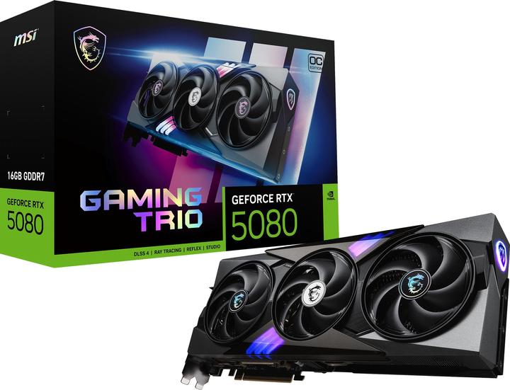 Image du produit MSI GeForce RTX 5080 GAMING TRIO OC (16 Go)