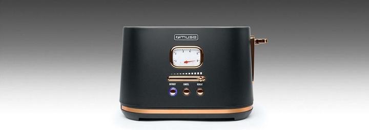 Produktbild Muse MS130 BC Edelstahl Toaster schwarz