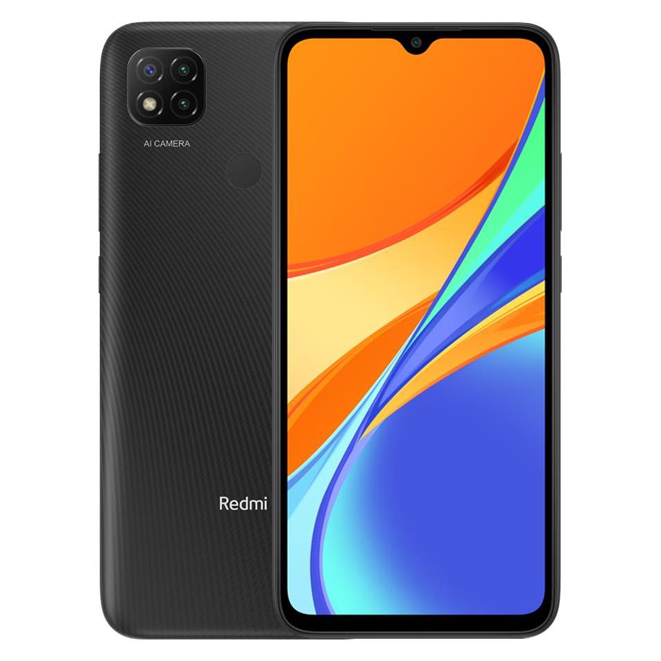 Xiaomi Redmi 9C (32 GB, Schwarz, 6.53", Hybrid Dual SIM, 4G), Smartphone, Grau