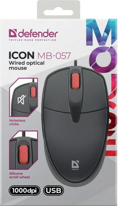 Image du produit Defender ICON MB-057 Souris filaire Silent-Click 1000 DPI (Filaire)