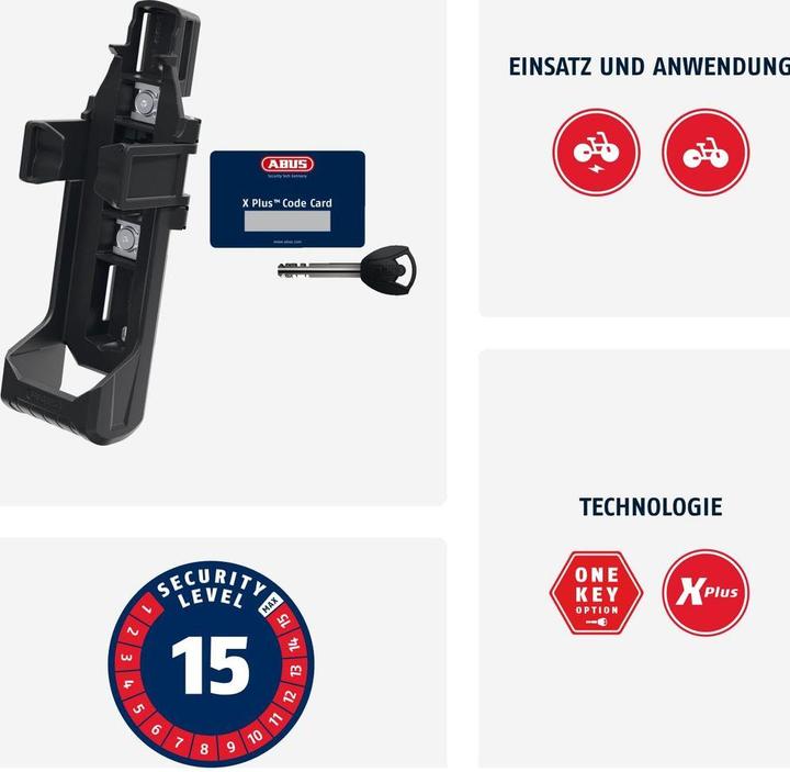 Image du produit Abus BORDO GRANIT™ XPlus™ 6500K/90 black SH (90 cm)