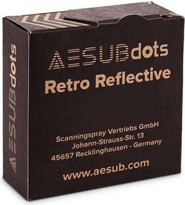 Actual product image Aesub DOTS Targets WHITE 3mm AESD003 Scanning Targets 6000pcs/roll