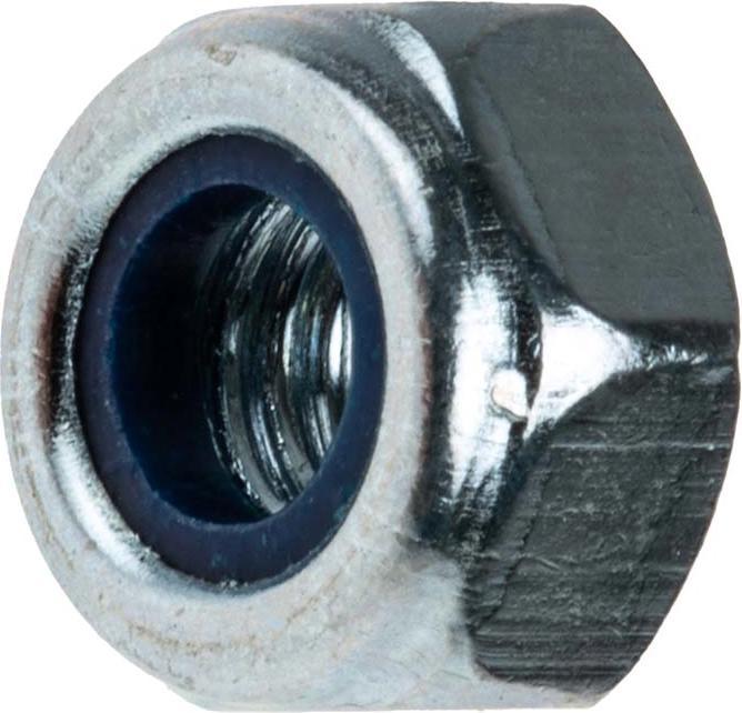 Actual product image RS PRO M6 Nylon Insert Nut Din 985 Zinc Plated (M6)