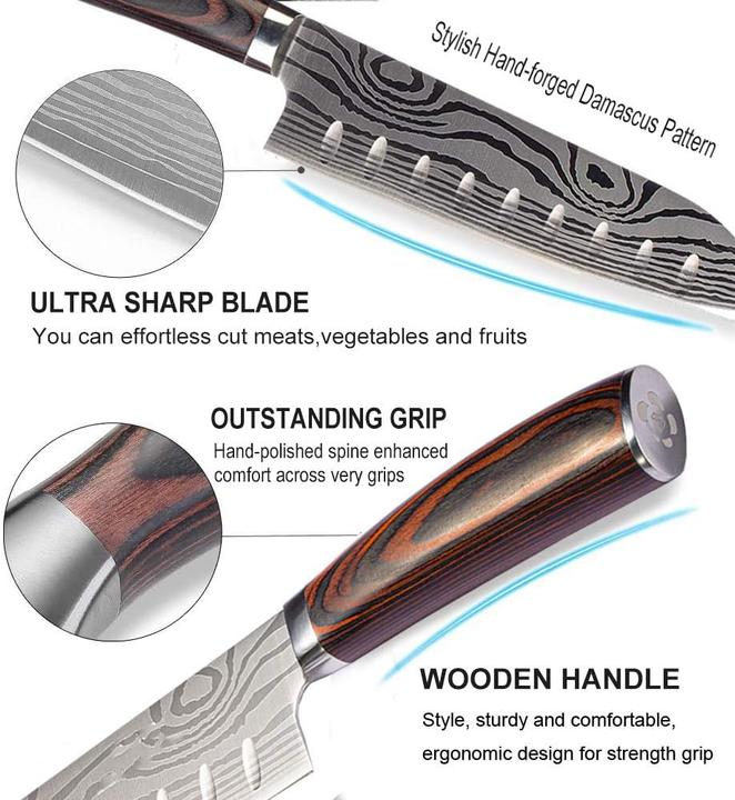 Produktbild Airena 7" D2 Santoku Messer (17 cm)