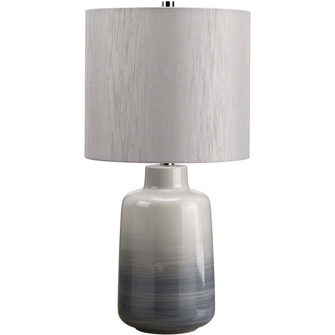 Elstead Lighting, Tischlampe, Bacari Tischleuchte E27 Blau und Grau Hellgrau, Made in UK (E27)