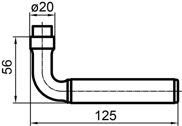 Actual product image Glutz Türdrücker 5067 Prestige Basel (Door handle)
