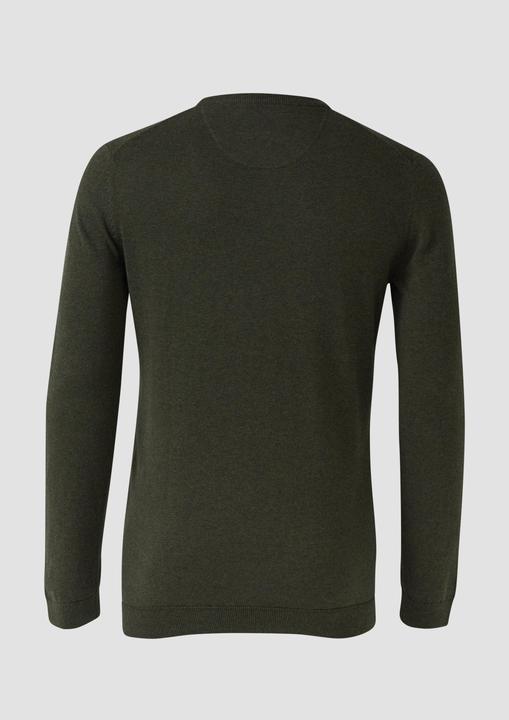 Produktbild s.Oliver Strickpullover Baumwollpullover mit Logo-Stickerei (XXL)