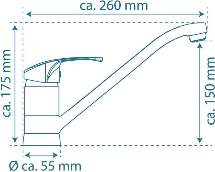 Actual product image Schütte CELLINO sink mixer low pressure