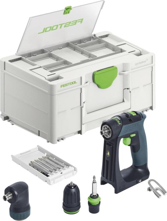 Actual product image Festool CXS 18-Basic-Set cordless drill driver 18 V 40 Nm brushless + 2x rechargeable battery 4.0 Ah + (Rechargeable battery operated)