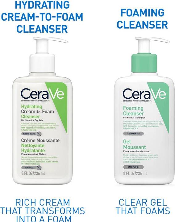 Actual product image CeraVe Cream-to-Foam (Cleansing Foam)