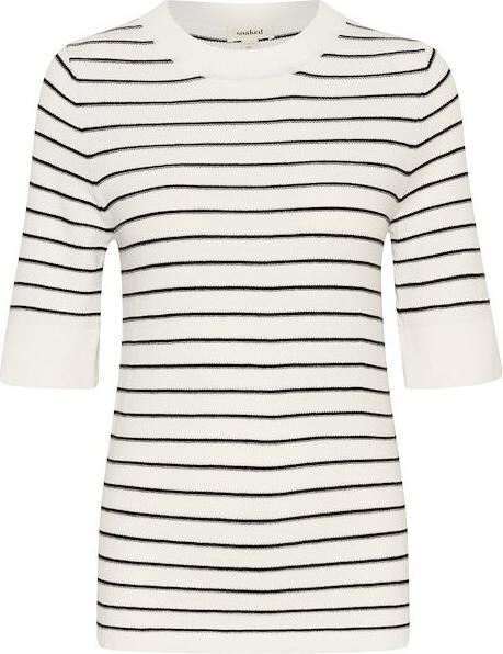 Broken White w Black Stripe