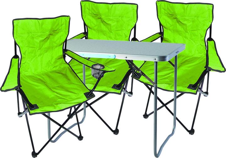 Produktbild Mojawo 4-teiliges Campingmöbel Set limegrün Tisch+Campingstühle mit Tasche