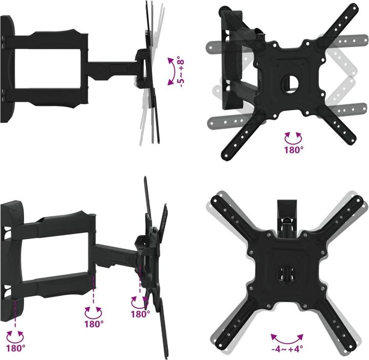 Image du produit vidaXL TV-Wandhalterung (Mur, 35 kg, 32" - 55")