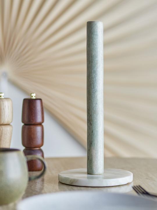 Actual product image Bloomingville - Emy Kitchen Paper Stand - Green - Marble - 30 cm