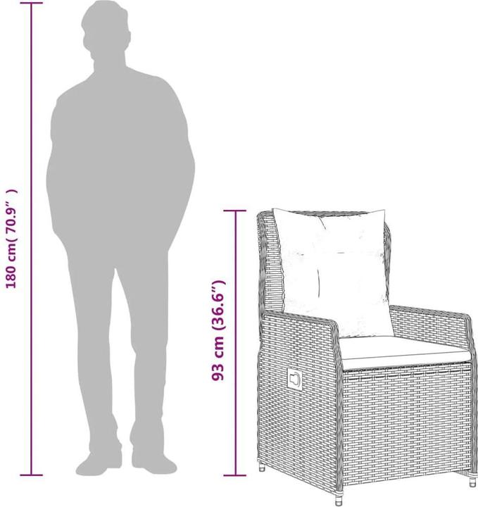 Produktbild vidaXL Garten Essgruppe (160 x 80 x 74 cm)