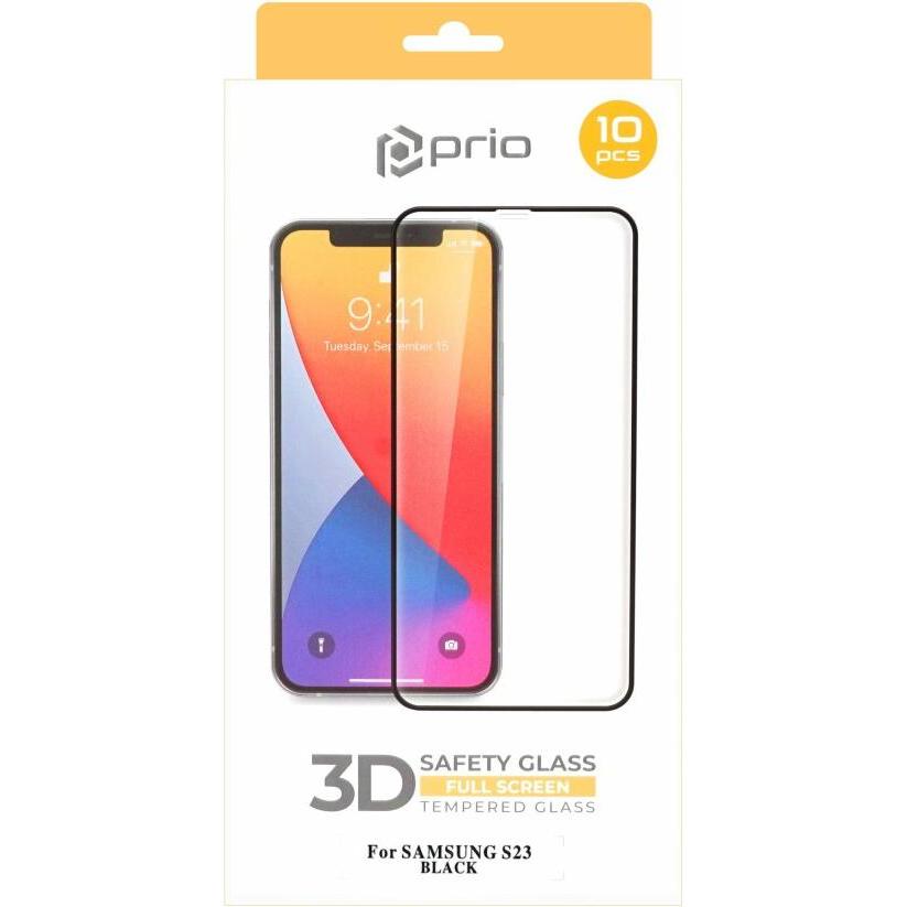 Thumbnail - prio 10x 3D Tempered Glass Screen Protector for Samsung S23 black (10 Stück, Samsung Galaxy S21), Smartphone Schutzfolie...