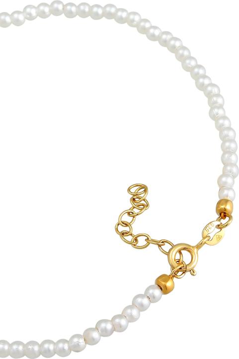 Image du produit Elli Bijoux de pied Perles synthétiques Classique Basic 925 argent (Argent 925 sterling plaqué or, Cuivre, Perle synthétique, 22 cm)