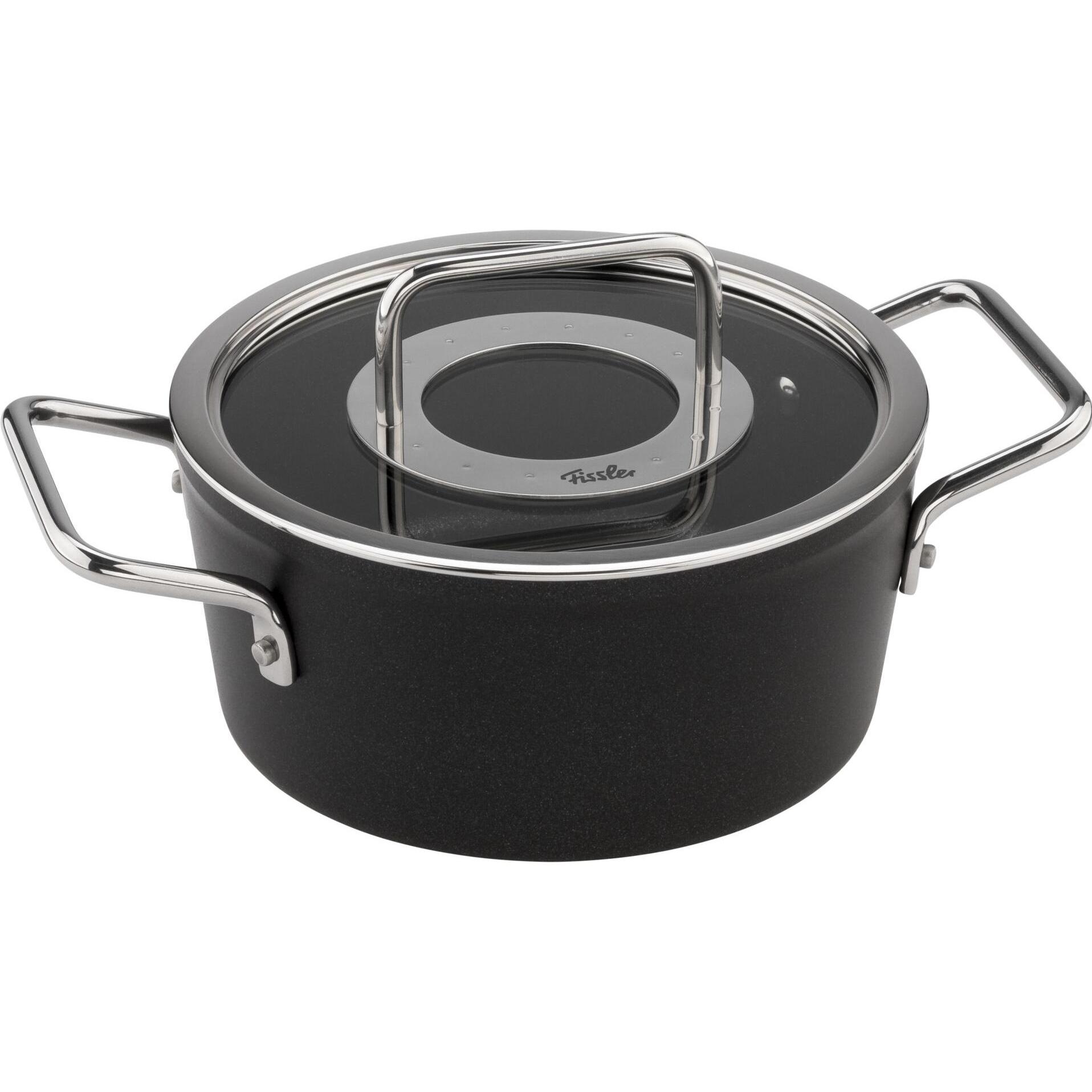 Fissler Kochtopf, Pfanne + Kochtopf, Silber