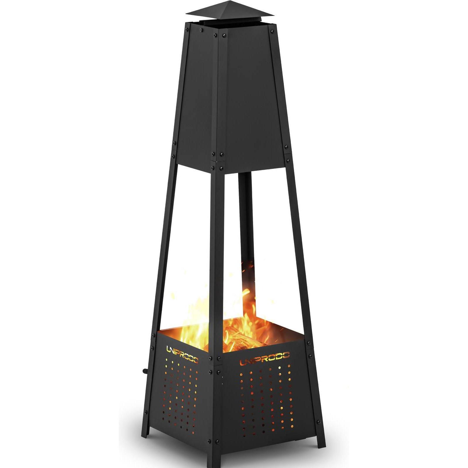 Thumbnail - Uniprodo, Feuerschale, Feuerschale Feuerkorb Garten-Feuerkorb Garten-Feuerschale Feuerstelle Pyramidendesign (30 cm)