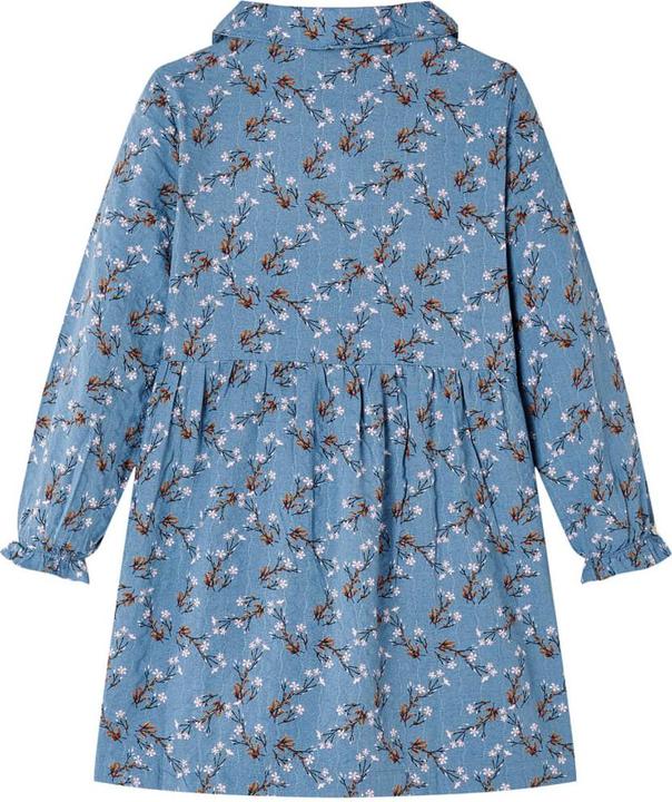 Produktbild vidaXL Kinderkleid mit Langen Ärmeln Petrolblau 104,Material: 50 (104)