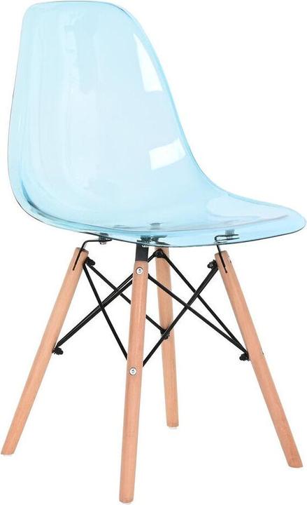 Produktbild DKD Home Decor Esszimmerstuhl natürlich Blau PVC Birke (50 x 46 x 83,5 cm)