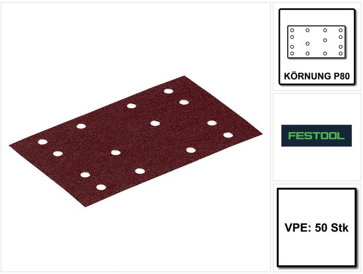 Produktbild Festool Schleifstreifen STF 80X133 P80 RU2/50 (80)