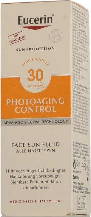 Nutritional values and ingredients Eucerin SUN Photoaging Control (Sun cream face, SPF 30, 50 ml, 150 g)