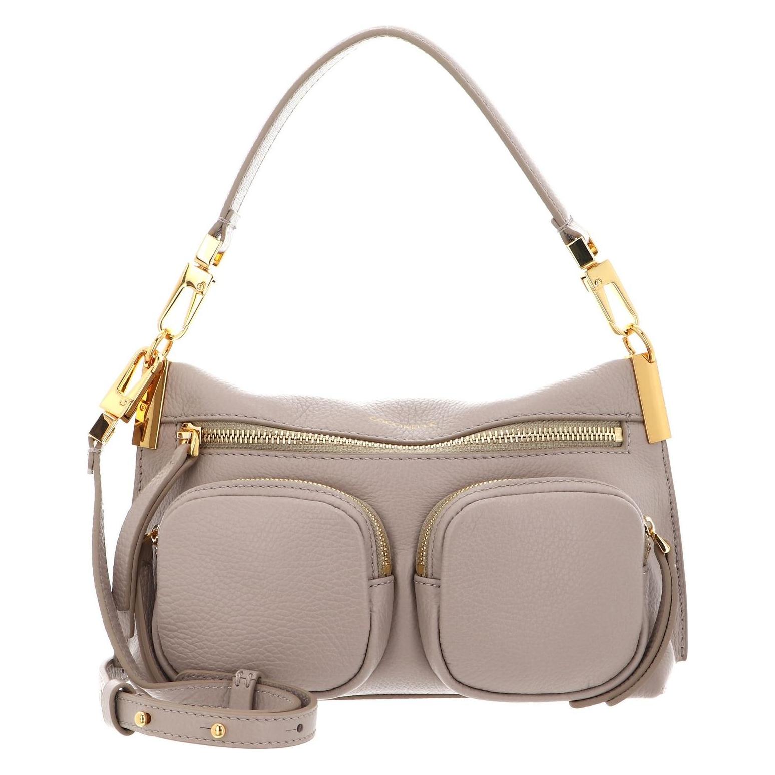 Coccinelle, Damen, Handtasche, Hyle Handbag Grained Leather, Beige