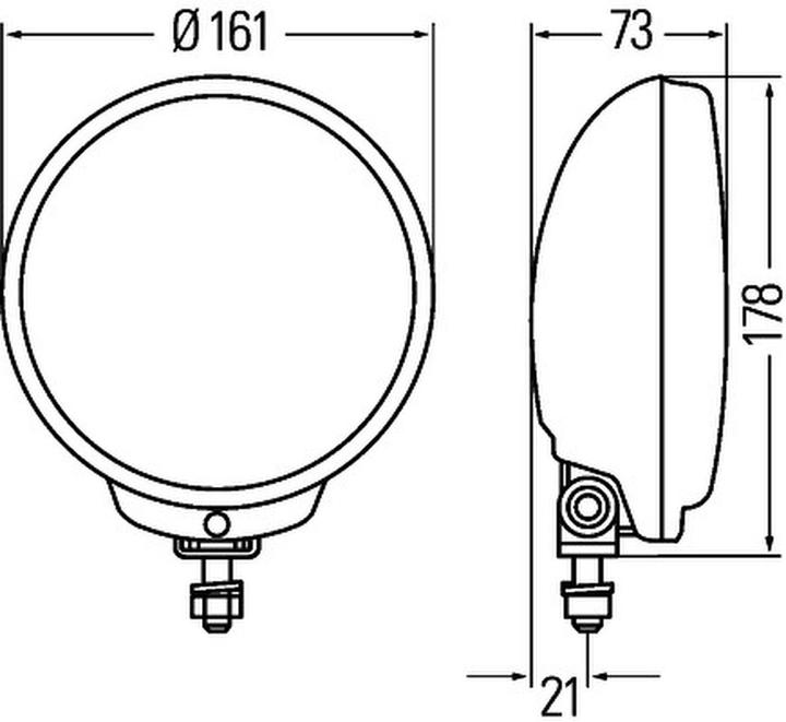 Image du produit Hella Jeu de phares longue portée halogène FF, ronds, gauche/droite, sans capuchon de protection