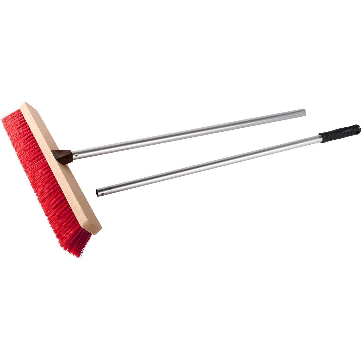 2x 0 Strassenbesen, Reinigungsutensil, Rot