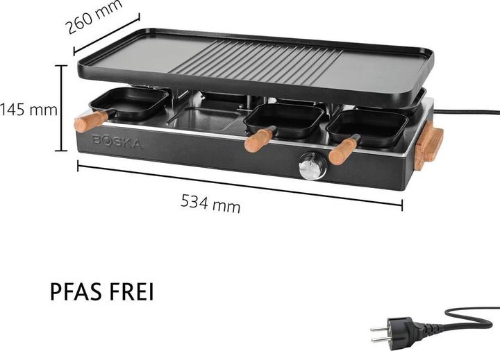 Produktbild Boska Party Raclette für 8 Personen 53.4x26cm H14.5cm Buche